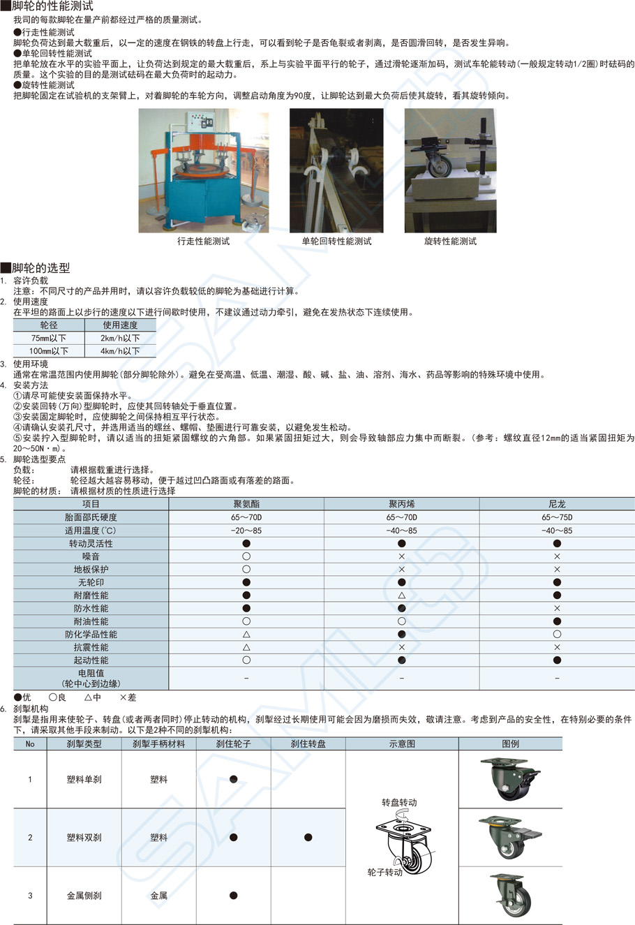 中載型腳輪-固定型JDB安裝作用與用途