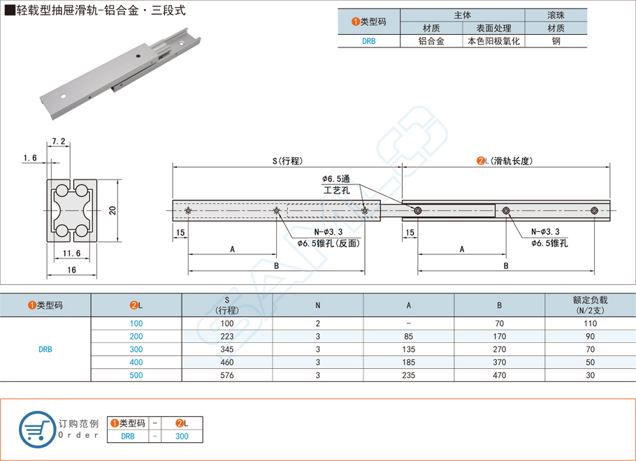 三段式抽屜滑軌的一般特點和工作原理